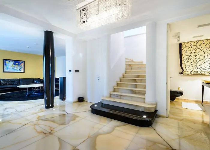 Grande, Modernist Exterior, Fendi Interior, Special House Overlooking Sea
